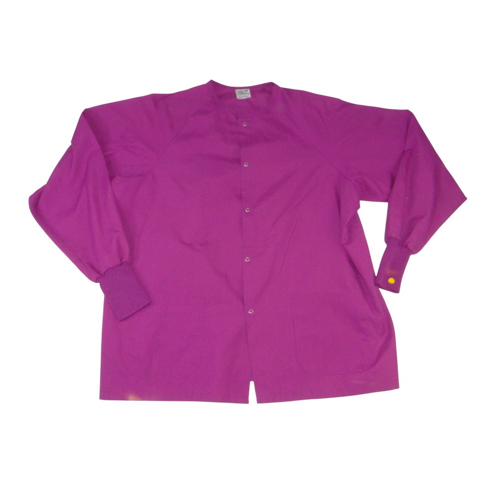 Fashion Seal Healthcare Magenta Purple Long Sleeve Scrub Top Mens Large